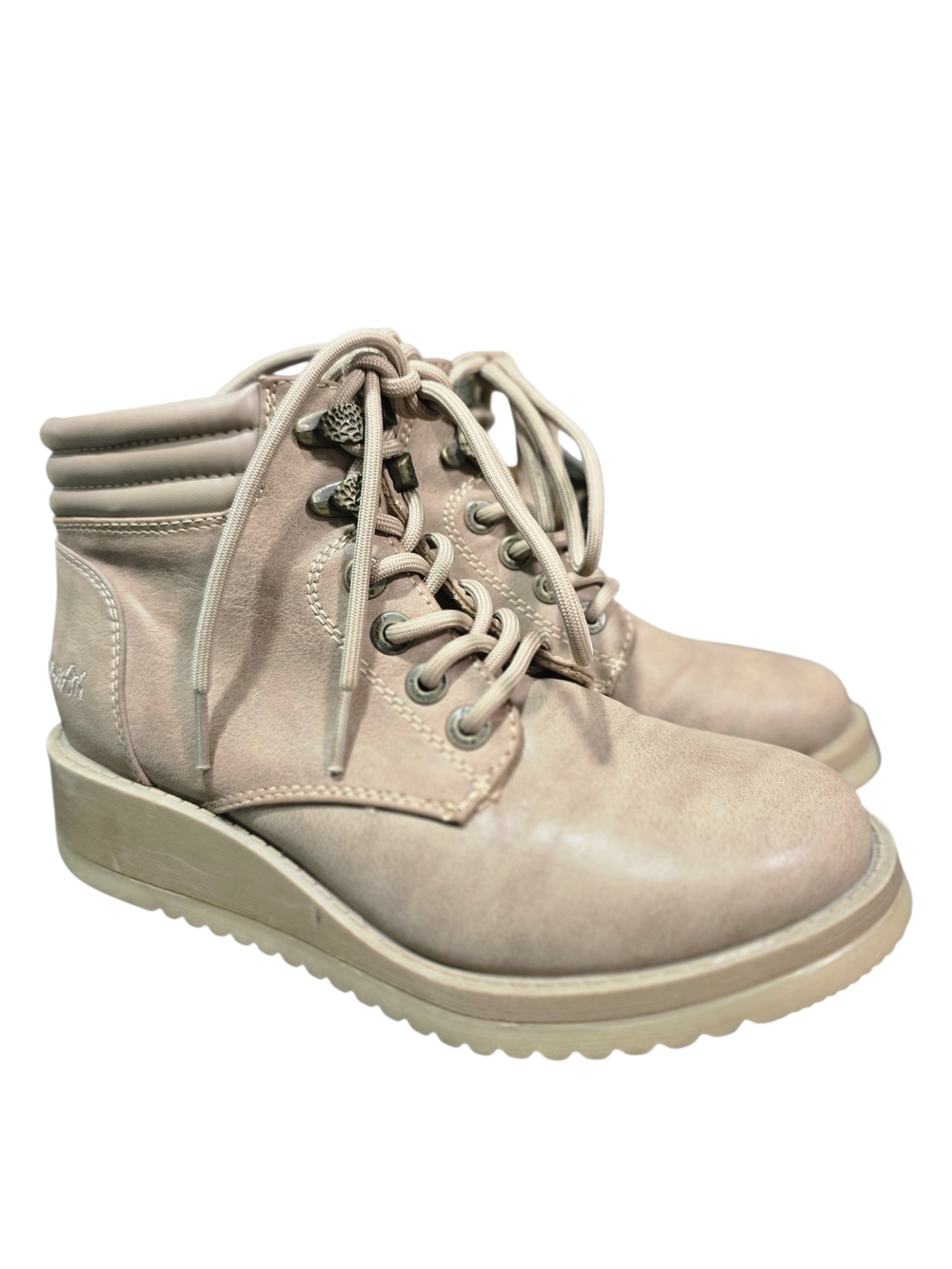 Blowfish Malibu City Women's Blush Lace-Up Platform Ankle Boots Size 6( Zip Up)